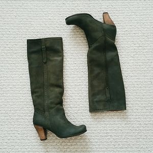 Anthropologie|Sixtyseven Green Suede Tall Boots 37